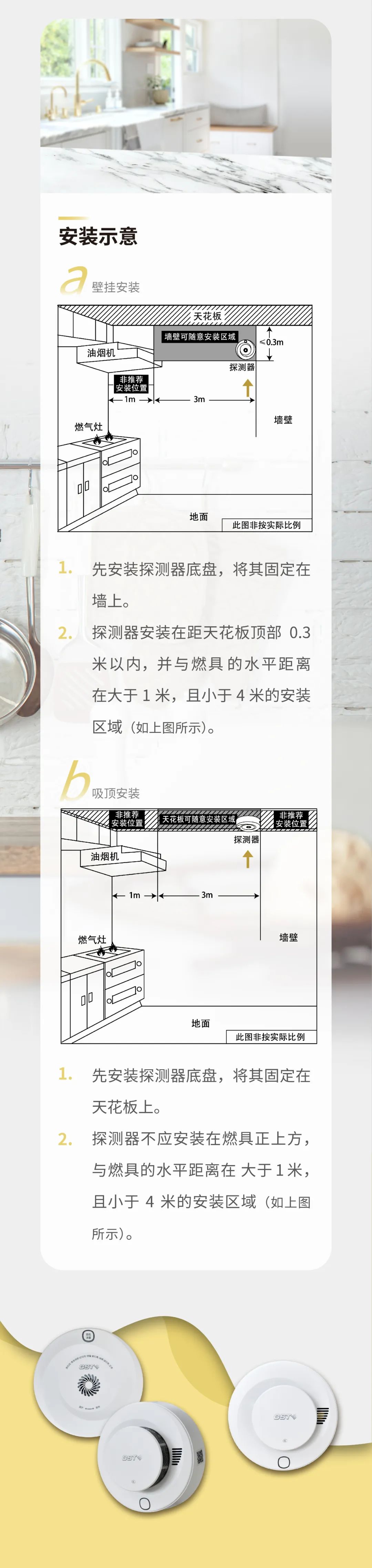 海南海南海湾消防GST全新一代NB独立式烟感气感探测器安装