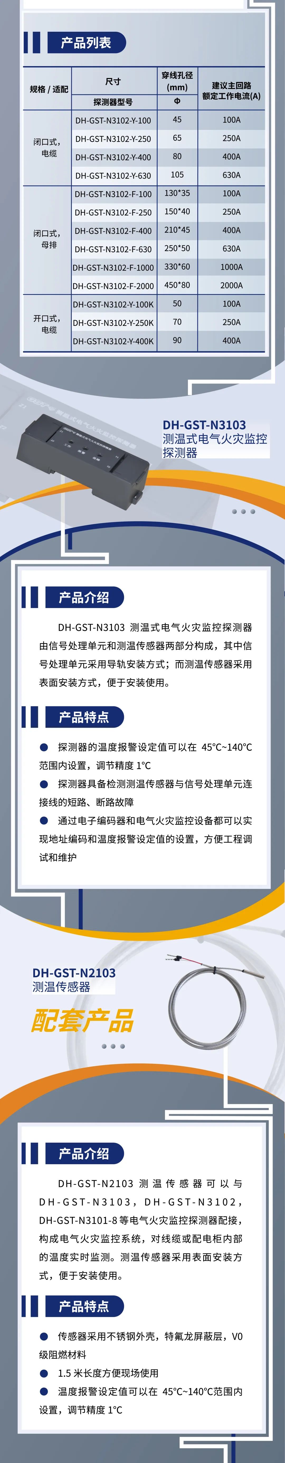 海南海南海湾消防新一代组合式电气火灾监控探测器产品上市